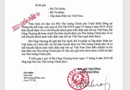 Khuyến khích lắp điện mặt trời của Thủ tướng Chính Phủ T7-2019 Khuyến khích lắp điện mặt trời của Thủ tướng Chính Phủ T7-2019